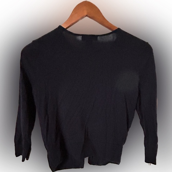 CHAPS Navy Cardigan, Petite Small - Picture 2 of 3